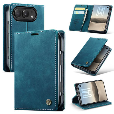 iPhone Duo Case - Folio Flip Wallet Phone Case - Casebus Slim Folio Wallet Phone Case, Leather, Credit Card Holder, Kickstand, Magnetic Flip Protective Case - CAELAN