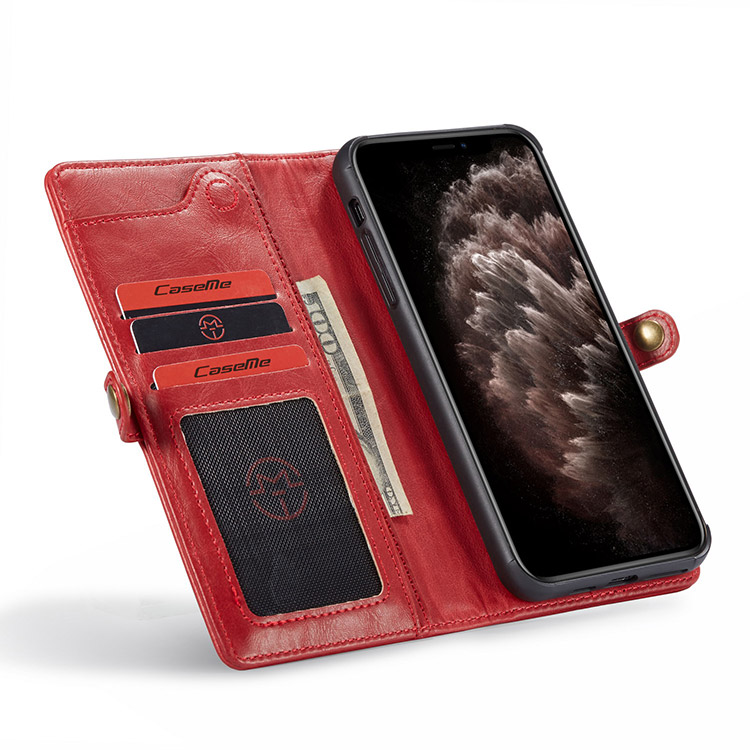 iPhone 11 Case Detachable Wallet Crossbody Phone Case Retro