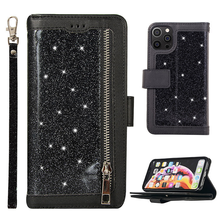 For iPhone 13 14 Pro Max 12 11 Bling Glitter Wallet Crossbody