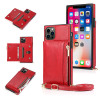 Casebus - Classic Square Crossbody Wallet Phone Case - Credit Card Holder, Money Pocket, Leather Kickstand Strap Shockproof Case