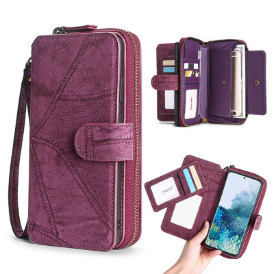 iPhone 12 Case - Folio Flip Detachable Wallet Phone Case - Casebus Classic Detachable Magnetic Wallet Phone Case, with Wrist Strap - AMAL