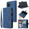 Casebus - Classic Flipper Wallet Phone Case - Premium Retro Leather Folio Zipper Magnetic Closure Stand Holder with Wrist Strap Shockproof Case