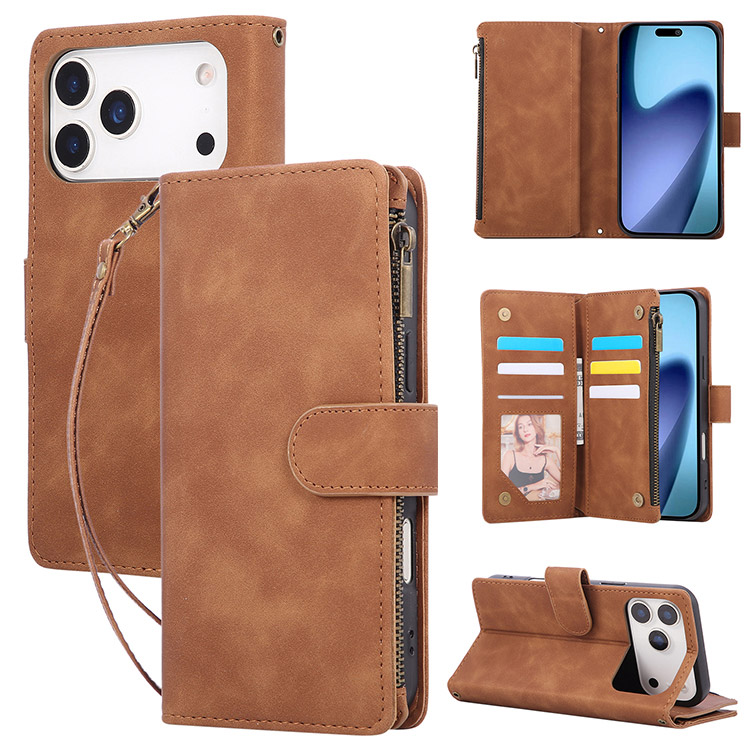 IPhone 16 Pro Max Case, Shockproof Zipper Wallet Purse Case - View #7