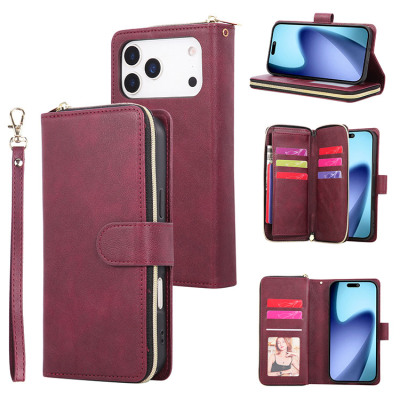 iPhone 11 Pro Max Case - Folio Flip Wallet Phone Case - Casebus Classic Wallet Phone Case, 9 Card Slots, Premium Leather, Credit Card Holder, Shockproof Case - BENNIE