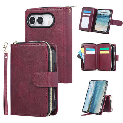 Folio Flip Wallet Phone Case - Casebus Classic Wallet Phone Case, 9 Card Slots, Premium Leather, Credit Card Holder, Shockproof Case - BENNIE