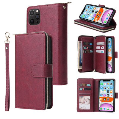 iPhone X/XS Case - Folio Flip Wallet Phone Case - Casebus Classic Wallet Phone Case, 9 Card Slots, Premium Leather, Credit Card Holder, Shockproof Case - BENNIE