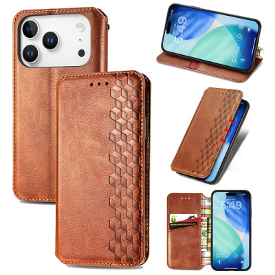 iPhone 17 Pro Max Case - Folio Flip Wallet Phone Case - Casebus Fashion Folio Wallet Phone Case, Flip Folio, Premium Leather, Credit Card Holder, Magnetic Closure, Kickstand Shockproof Case - DEVYN