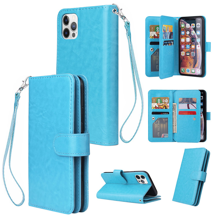 iPhone 12 Pro Max Case - Folio Flip Wallet Phone Case - - Slim 9 Cards ...