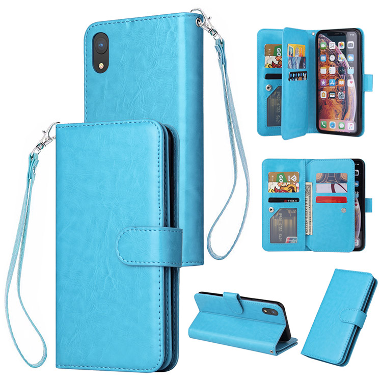 iPhone XR Case Folio Flip Wallet Phone Case Slim 9 Cards Wallet