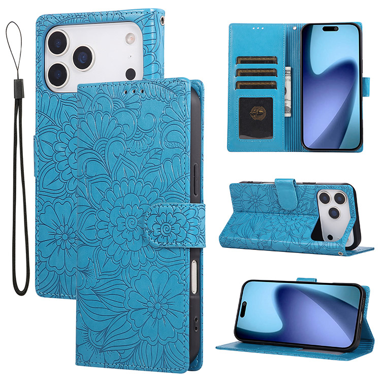 Custodia Portafoglio Per Google Pixel 7 Pro Con Motivo Mandala In Rilievo: Cover In Pelle PU E TPU, Rossa Con Slot Per Carte - 4