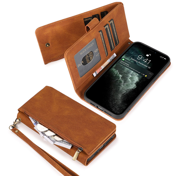 Casebus - Vintage Leather Flip Wallet Phone Case - 8 Card Slots 2 Cash ...