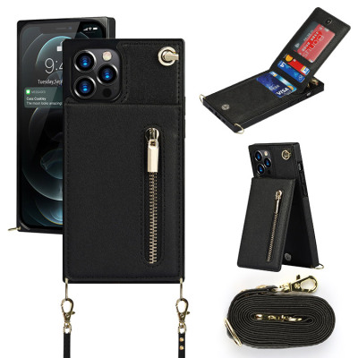 iPhone XR Case - Crossbody Wallet Phone Case - Casebus Crossbody Wallet Phone Case, 5 Card Slots, Premium Leather, Kickstand Shockproof Case - ALIANNA