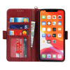 Casebus - Magnetic Closure Flip Wallet Phone Case - Credit Card Holder Leather Kickstand Shockproof Protective Wrist Strap Cover