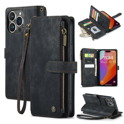 iPhone 14 Pro Max Case - Folio Flip Wallet Phone Case - Zipper Flip Folio - SONORA