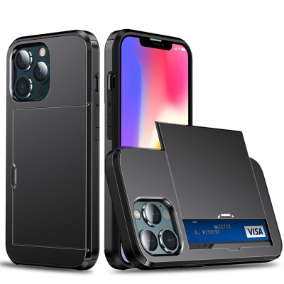 iPhone X/XS Case - Wallet Heavy Duty Phone Case - Casebus Classic Phone Case, with Credit Card Holder, Sliding Slot Heavy Duty Protection Dual Layer Armor Shell Cover - SHAREEF