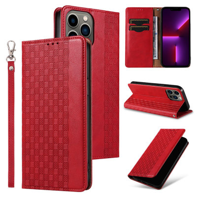 Casebus - Fashion Folio Wallet Phone Case - with Card Slots Leather Wrist Strap Magnetic and Kickstand Function Shockproof Cover