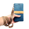 Casebus - Crocodile Pattern Wallet Phone Case - Flip Leather Splicing Magnetic Clasp with Card Holder Cash Bag Cover