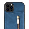 Casebus - Magnetic Closure Wallet Phone Case - with Card Slots Cash Holder Zipper Design Premium Leather Kickstand Shockproof Cover
