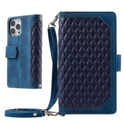 Crossbody Wallet Phone Case - Casebus Crossbody Flip Wallet Phone Case, Leather Magnetic Card Holder Zipper Pocket Lanyard Strap Kickstand Shockproof Cover - WILLER