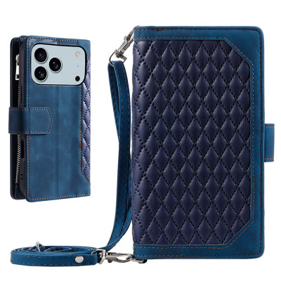 Crossbody Wallet Phone Case - Casebus Crossbody Flip Wallet Phone Case, Leather Magnetic Card Holder Zipper Pocket Lanyard Strap Kickstand Shockproof Cover - WILLER