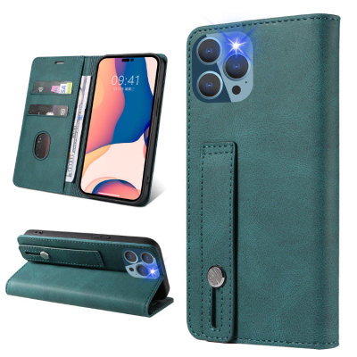 iPhone 12 Pro Max Case - Folio Flip Wallet Phone Case - Casebus Folio Magnetic Wallet Phone Case, with Wristband, Credit Card Holder Leather Kickstand Shockproof Cover - ROURKE