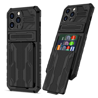 iPhone 15 Pro Max Case - Wallet Heavy Duty Phone Case - Casebus Slim Armor Wallet Phone Case, with Credit Card Holder Kickstand Rugged Shockproof Heavy Duty Defender Protective Cover - TORION