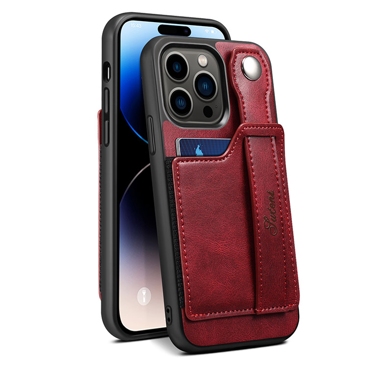 iPhone Wallet Case with Card Holder Double Magnetic Buttons Shockproof Cover  15 Pro Max 14 13 12 11 XS X 8 Plus 7 6S Leather Back