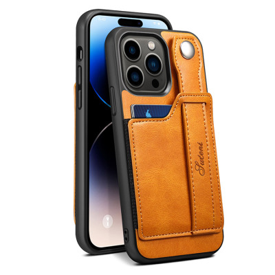 iPhone 12 Pro Case - Wallet Phone Case - Casebus Classic Wallet Phone Case, Slim Wrist Hand Strap, with Card Holder - GERREY