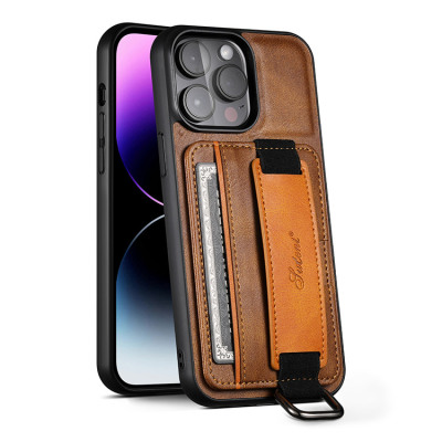 iPhone 14 Plus Case - Wallet Phone Case - Casebus Classic Wallet Phone Case, Slim Wrist Hand Strap, with Card Holder - BAIRN