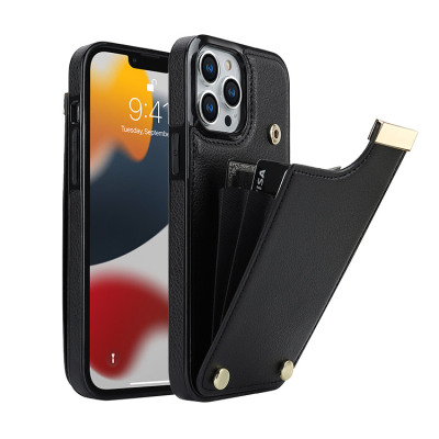 iPhone 15 Pro Case - Wallet Phone Case - Casebus Wallet Phone Case, Magnetic Clasp, Credit Card Holder, Kickstand, Premium Leather, Shockproof Case - FARILL