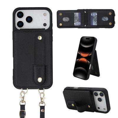 Wallet Crossbody Phone Case - Casebus Crossbody Wallet Phone Case, Credit Card Slots, Detachable Lanyard Strap, Premium Leather, Kickstand & Shockproof Cover - VALE