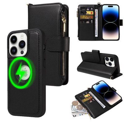iPhone 12 Pro Max Case - Wallet Folio Flip Detachable Phone Case - Casebus Wallet Case, Support Wireless Charging, with Card Slots, Magnetic Flip Protective Case - FORTUNE