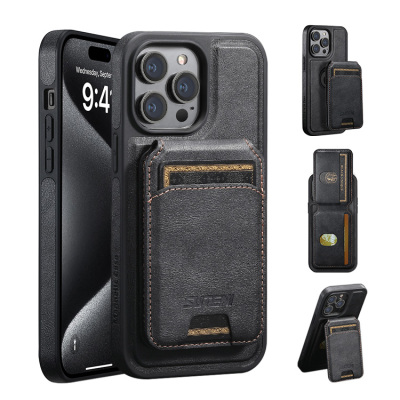 iPhone 13 Mini Case - Wallet Detachable Phone Case - Casebus Detachable Wallet Phone Case, Leather, Support Wireless Charging, Card Slots Pocket Shockproof Protective Cover - ARMONDO