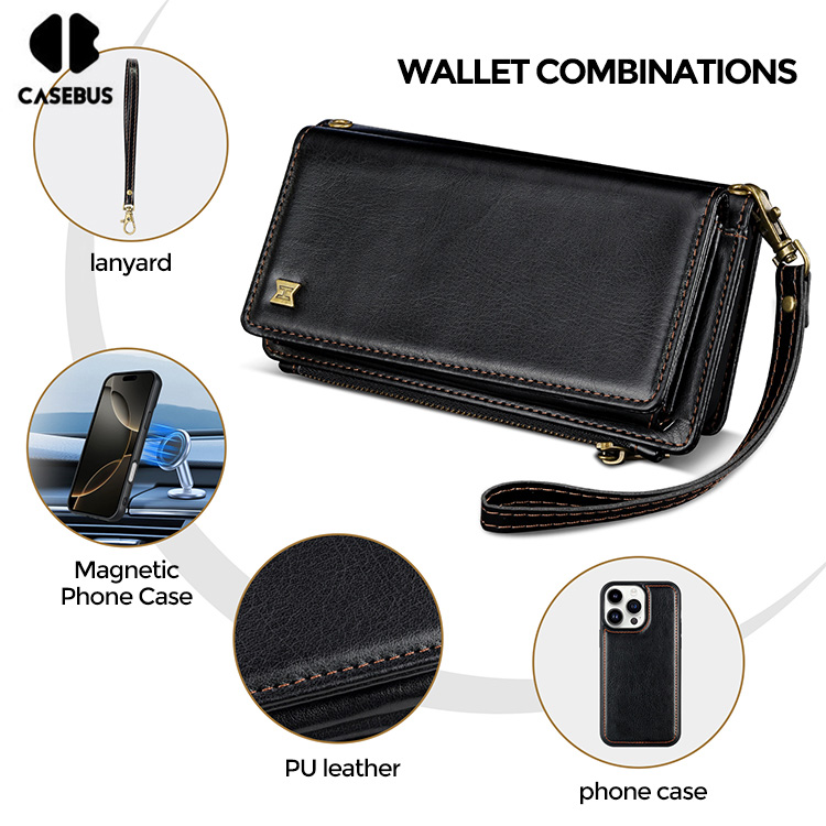 LBH Custodia Portafoglio Con Magneti Per IPhone 11 Pro Max – Marrone Chiaro Vintage