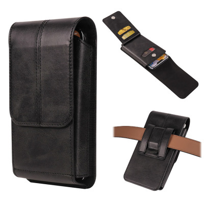 Wallet Phone Case - Casebus Vertical Leather Phone Purse, Magnetic Closure Holster, with Belt Clip & Card Holder - SAMUEL