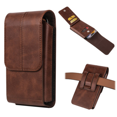 Wallet Phone Case - Casebus Vertical Leather Phone Purse, Magnetic Closure Holster, with Belt Clip & Card Holder - SAMUEL