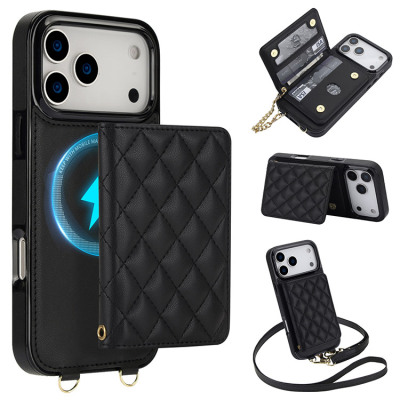 iPhone 11 Pro Max Case - Wallet Crossbody Detachable Phone Case - Casebus Crossbody Detachable Wallet Phone Case, Support Magsafe, Credit Card Holder, with Wristband - SIERRA