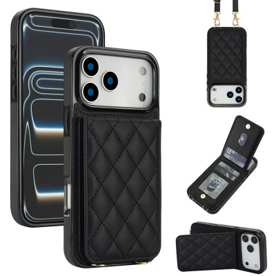iPhone 11 Pro Max Case - Wallet Crossbody Phone Case - Casebus Crossbody Wallet Phone Case, Durable PU Leather Cover, RFID Blocking Credit Card Slot, with Adjustable Lanyard - DELILAH
