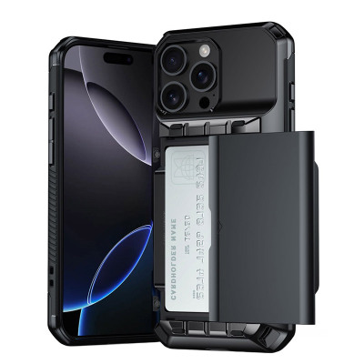 iPhone 13 Pro Max Case - Heavy Duty Wallet Phone Case - Casebus Classic Wallet Phone Case, with Credit Card Holder, Sliding Slot, Heavy Duty Shockproof Protective Cover - RICHARD