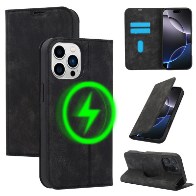 iPhone 13 Pro Max Case - Wallet Folio Flip Phone Case - Casebus Flip Wallet Phone Case, Magnetic Closure, Support Magsafe, with Credit Card Slots - TOBIN