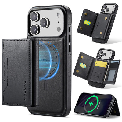 iPhone 13 Pro Max Case - Wallet Detachable Phone Case - Casebus Detachable Magnetic Wallet Phone Case, Compatible with Magsafe, with Card Slot Holder & RFID Blocking Protective - JASPER