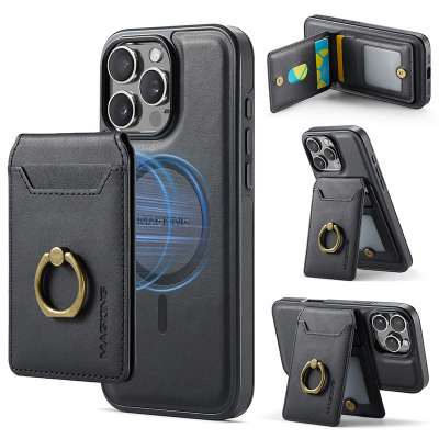 Samsung Galaxy S24 Plus Case - Wallet Detachable Phone Case - Casebus Detachable Magnetic Wallet Phone Case, Support Magsafe, with Card Slot & 360° Rotating Ring Kickstand - HARLOW