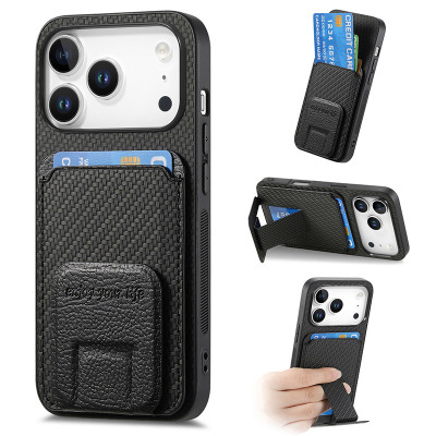 iPhone 13 Pro Max Case - Wallet Phone Case - Casebus Slim Wallet Phone Case, Woven Pattern Design, Shockproof Protective Cover, with Card Slot & Folding Stand - LORNE
