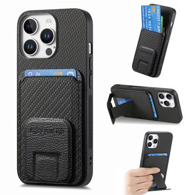 iPhone 13 Case - Wallet Phone Case - Casebus Slim Wallet Phone Case, Woven Pattern Design, Shockproof Protective Cover, with Card Slot & Folding Stand - LORNE