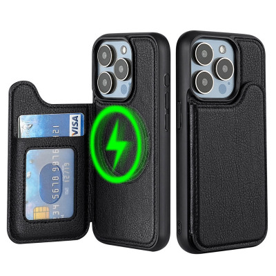 iPhone 13 Pro Max Case - Wallet Phone Case - Casebus Slim Wallet Phone Case, Support Magsafe, with Card Slot Holder, Premium Leather Cover, Shockproof Protective - TORY