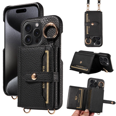 Samsung Galaxy A34 5G Case - Wallet Crossbody Phone Case - Casebus Luxury Business Wallet Phone Case, Premium Leather, with Card Slot Holder & Shoulder Straps, Shockproof Protective Cover - AUDREY