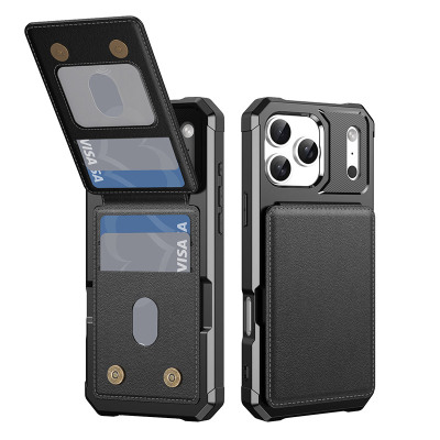 Wallet Phone Case - Casebus Heavy Duty Wallet Phone Case, Magnetic Closure, Flip Card Slots, TPU Bumper Protective Cover - LESLIE