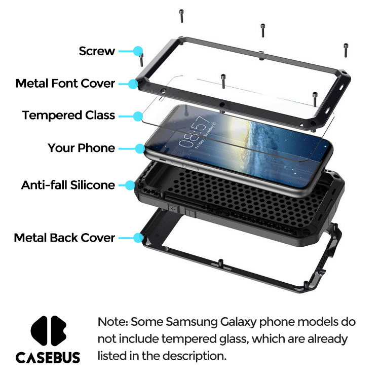 For Samsung Galaxy S24 Ultra Metal Case Aluminium Shockproof Full Body  Cover
