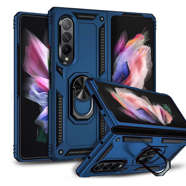 For Samsung Galaxy Z Fold 5 Rugged Case with Metal Cover Stand