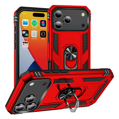 Heavy Duty Phone Case - Casebus Classic Armor Phone Case, Built-in Magnetic Car Kickstand, Premium Drop Impact 360°Metal Rotating Ring Holder Heavy Duty Shockproof Case - AMADO